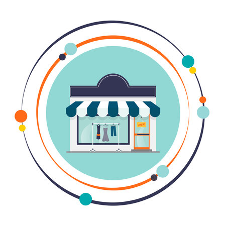Retail store vector illustration graphic icon symbolのイラスト素材