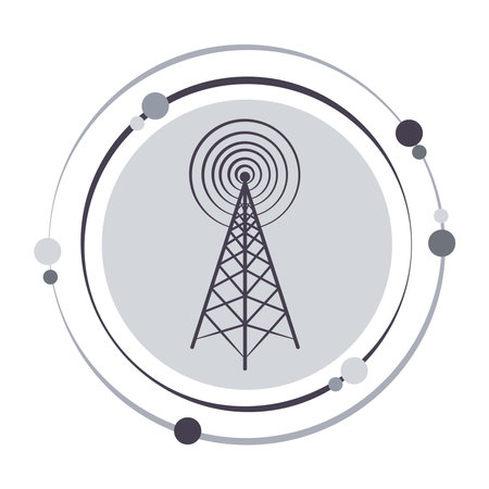 Radio tower vector illustration graphic icon symbolのイラスト素材