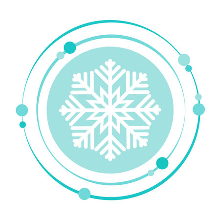 Winter decorative snowflake vector illustration graphic icon symbolのイラスト素材