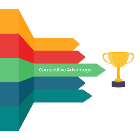 Business Competitive Advantage Vector Illustration Graphicのイラスト素材