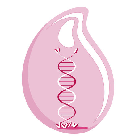 Growing DNA vector illustration scientific concept graphicのイラスト素材