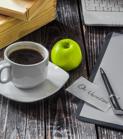 Business still life, the concept of starting a business, Building business objects on wooden tableの写真素材