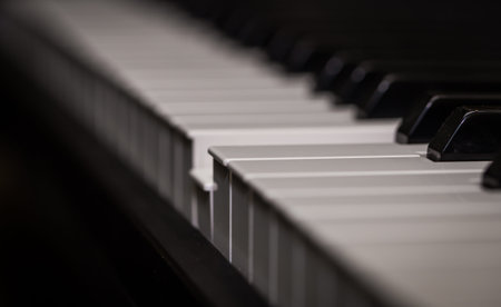 piano keys close-up, musical instrument, beautiful background