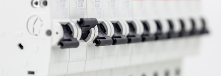 electric machines, switches, isolated on white backgroundの写真素材