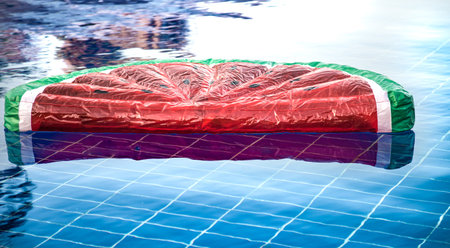 Inflatable accessories for swimming in the pool . In the form of inflatable large piece of...