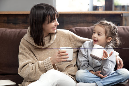 Family values and quality time. The concept of children's friendship and happy family time.