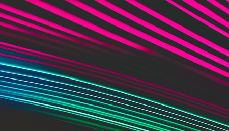 Abstract background with red and green smooth lines, generative Al.の写真素材