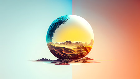 Solar system planet isolated on light background, flat lay.の写真素材