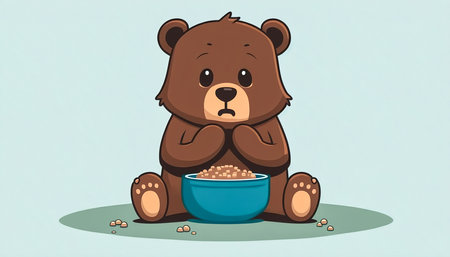 Cute sad teddy bear isolated, generative AI.の写真素材