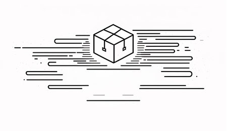 Creative illustration with postal parcel, generative AI.の素材
