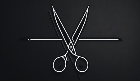 Minimalistic logo for a beauty salon, hairdresser, generative AI.の素材