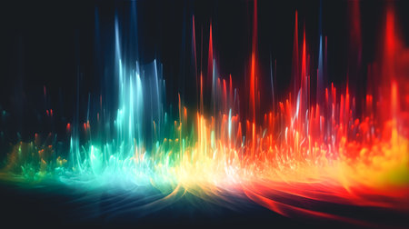 Abstract blurred multi colored background, generative AI.の素材