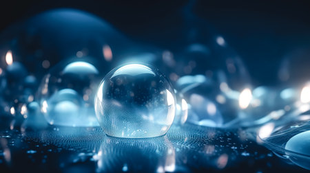 Abstract blue background with many small details, generative AI.の素材