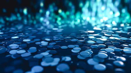 Abstract blue background with many small details, generative AI.の素材
