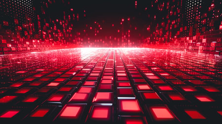Abstract background from a brilliant mosaic pattern, generative AI.の素材