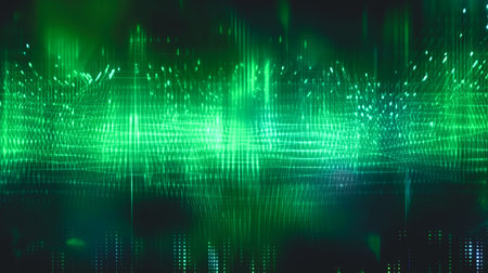 Abstract green background from a brilliant mosaic pattern, generative AI.の素材