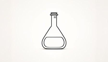 Minimalistic bottle logo design isolated, generative AI.の素材