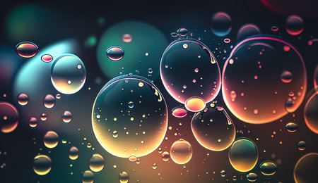 Abstract background with water drops, generative AI.の素材