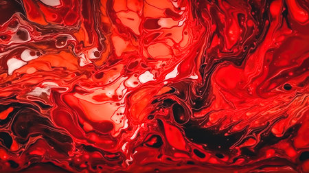 Abstract red background, texture of spreading paint, generative AI.の素材