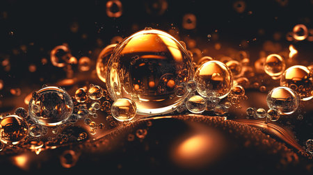 Abstract gold color background, generative AI.の素材