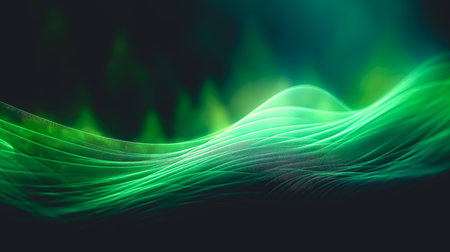 Abstract dark background with flowing light dark lines.の素材