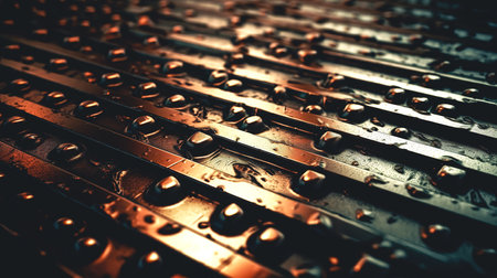 Abstract metal background, light falls on metal, textured iron surface.の素材