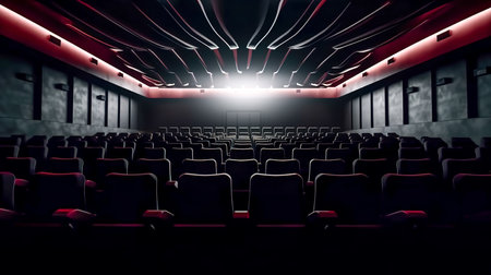 Large empty hall with many chairs, conference room, event room. Big room for a lot of people.の素材