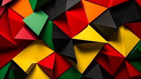 Colorful Paper art and craft background in craft style, origami concept.の素材