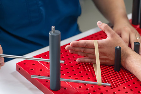 Development of movements of the radial wrist joint on a functional board for the hand.