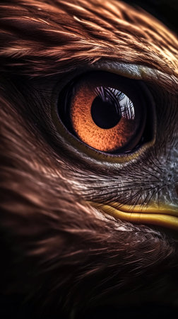 Close up portrait of an eagle, generative AI.の素材