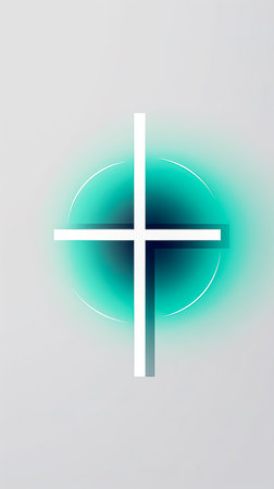 Religious cross, crucifix icon design, generative AI.の素材