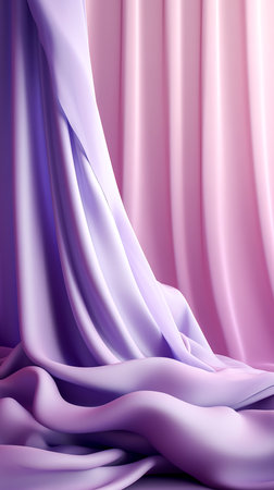 Beautiful smooth elegant violet purple satin silk, generative AI.の素材
