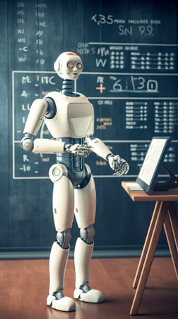 Realistic robot, banner design, fantasy character, generative AI.の素材