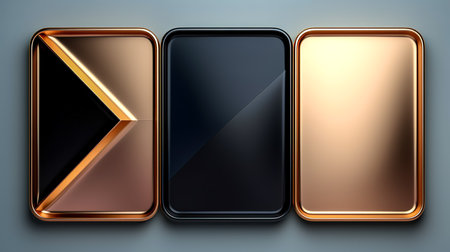 Texture square plates set, palette design template.の素材