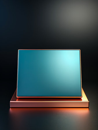 Geometric background with square in frame, glossy texture.の素材