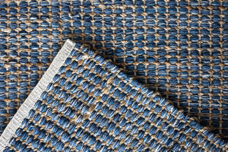 Seamless carpet texture, floor pattern of blue color.