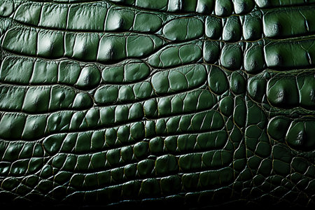 Background pattern crocodile alligator skin. Reptile skin close up.の素材