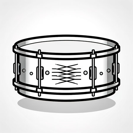 Snare drum on a white background isolated.の素材