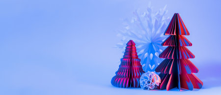 Neon Christmas winter background. Christmas concept.の写真素材