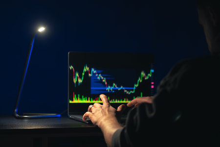 Trading stock. Stock market. Trading investment. Broker. Stock exchange market.の写真素材