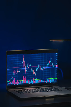 Trading stock. Stock market. Business graph. Trading investment. Broker. Stock exchange market.の写真素材