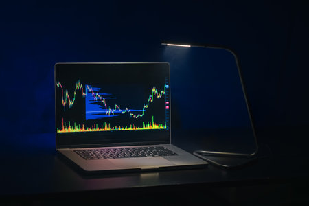 Trading stock. Stock market. Business graph. Trading investment. Broker. Stock exchange market.の写真素材
