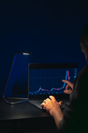 Trading stock. Stock market. Trading investment. Broker. Stock exchange market.の写真素材