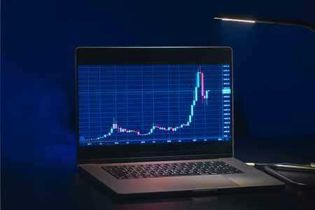 Trading stock. Stock market. Business graph. Trading investment. Broker. Stock exchange market.