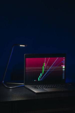 Trading stock. Stock market. Business graph. Trading investment. Broker. Stock exchange market.の写真素材