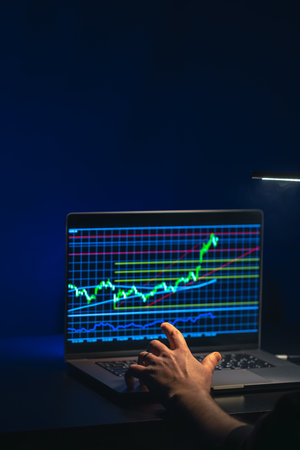 Trading stock. Stock market. Trading investment. Broker. Stock exchange market.の写真素材