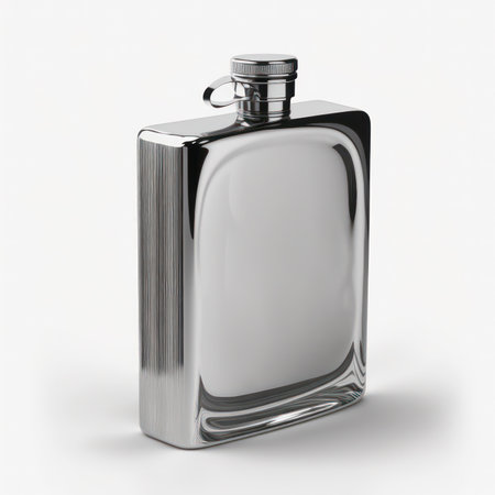 bottle of perfume on a white background. 3d rendering.の素材