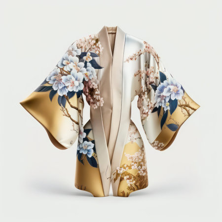 Japanese kimono isolated on a white background. 3d renderingの素材