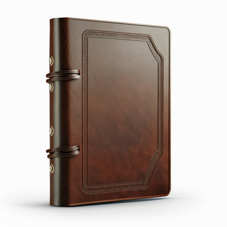 Notebook isolated on a white background. 3d render image.の素材