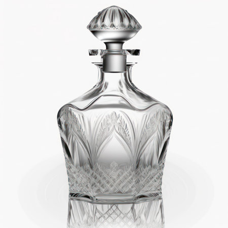 Bottle of perfume on a white background. 3d rendering.の素材